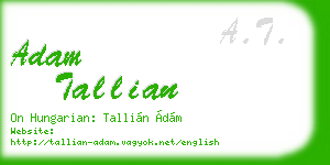 adam tallian business card